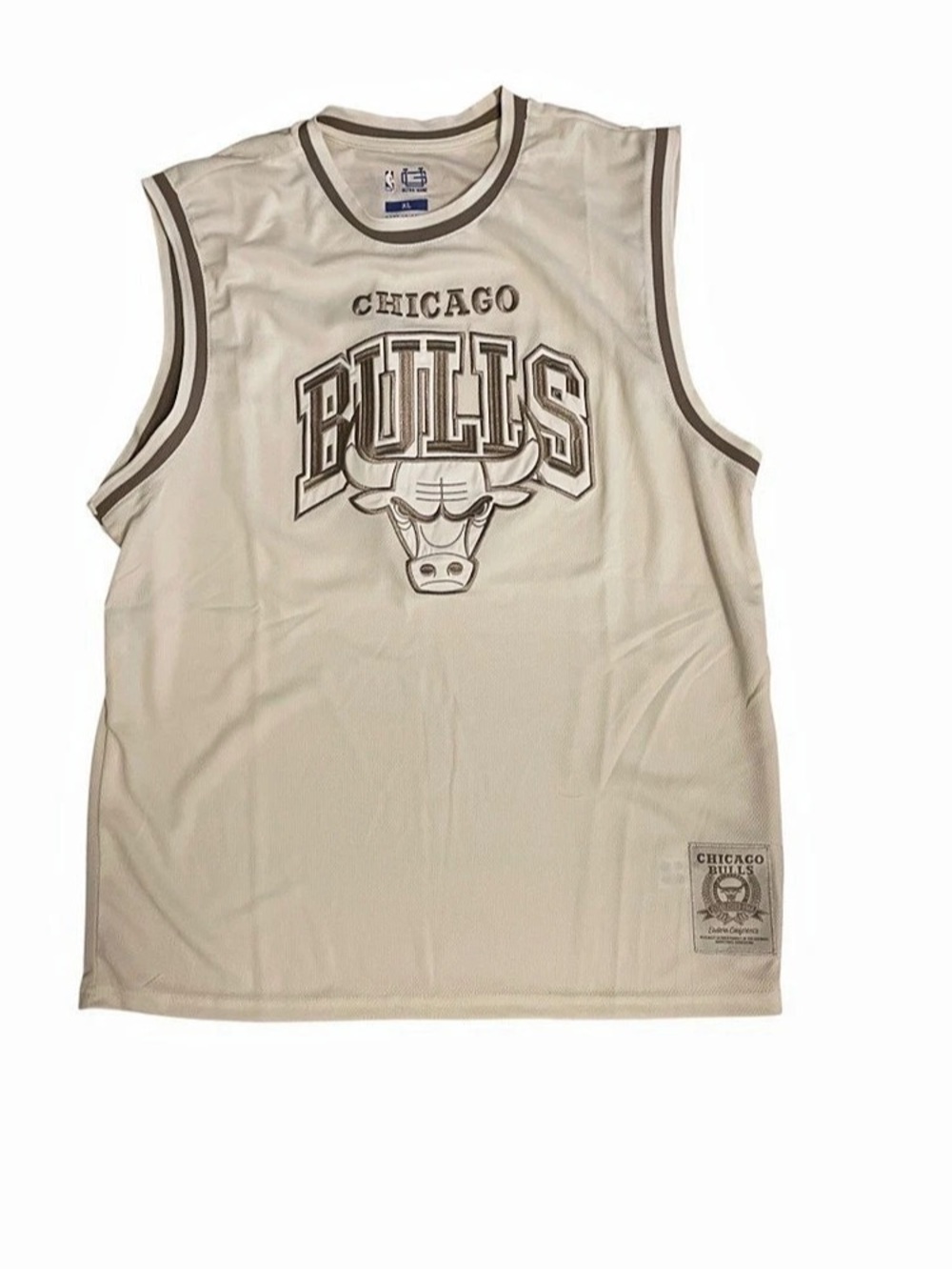 Men’s Chicago Bulls NBA Ultra Game - XL Cream Basketball Jersey Tank Top - NWT